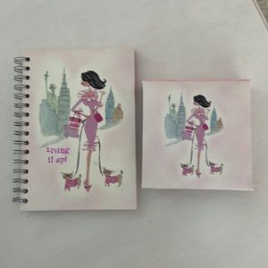 2Pc Girly Stationary Desk Set